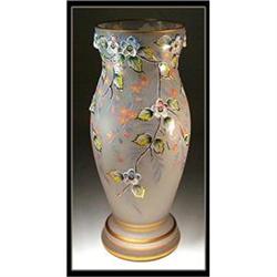 VINTAGE ENAMELED VASE CZECHOSLOVAKIA/ CG127 #1305780