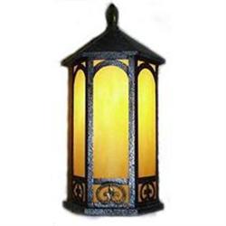 ARTS AND CRAFTS STAINED GLASS LANTERN  #1305785