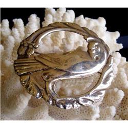 VINTAGE STERLING SILVER DOVE BROOCH SL003 #1305789