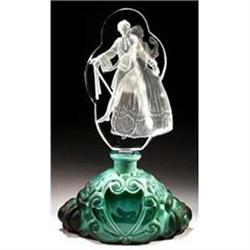 CZECH RENAISSANCE DANCERS FIG PERFUME BOTTLE #1305816