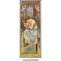 MUCHA ART NOUVEAU POSTER "NOCTURNAL SLUMBER" #1305839