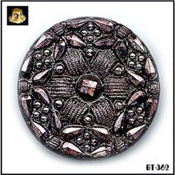 50 VINTAGE BLACK PICTORIAL FLOWER BUTTONS 30's #1305858