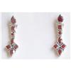 Image 1 : Garnet & Silver Earrings #1310653