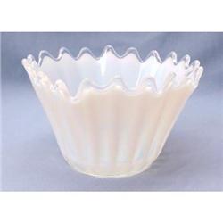 Duncan & Miller Bowl Opalescent White #1310676