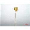 Image 1 : 14kt Tiger Eye Heart Stickpin Scarf Pin #1310818