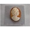 Image 1 : Edwardian Victorian  10kt  shell cameo brooch  #1310832