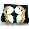 Image 1 : 1950s KRAMER Lucite Gold Earrings #1310909