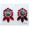 Image 1 : 3 Dimensional Red Rhinestone EarringsTo Die For#1310919