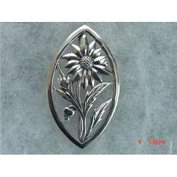 Art Deco SCANDINAVIAN Sterling Floral Brooch #1311066