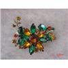 Image 1 : Vintage Multicolored Rhinestone Brooch #1311069