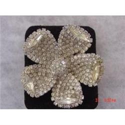 Vintage 1950s Clear Rhinestone WEISS Brooch #1311073