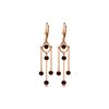 Image 1 : Genuine 3 ctw Garnet Earrings 14KT Rose Gold - REF-48T9A