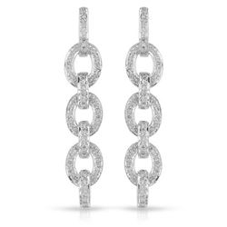 Natural 0.71 CTW Diamond Earrings 14K White Gold - REF-108K9R