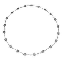 Natural 0.97 CTW Diamond Necklace 18K White Gold - REF-241T2X