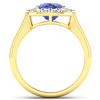 Image 2 : Natural 3.61 CTW Tanzanite & Diamond Ring 14K Yellow Gold - REF-127K3W