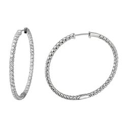 Natural 6.41 CTW Diamond Earrings 14K White Gold - REF-589W5H