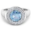 Image 3 : Natural 1.98 CTW Aquamarine & Diamond Ring 14K White Gold - REF-78H8M