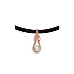 Genuine 0.50 ctw Diamond Anniversary Necklace 14KT Rose Gold - REF-176A2K