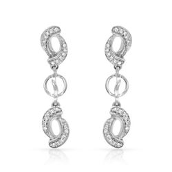 Natural 0.18 CTW Diamond Earrings 14K White Gold - REF-31N5Y