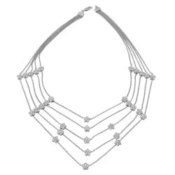 Natural 2.50 CTW Diamond Necklace 14K White Gold - REF-311N4Y