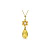 Image 1 : Genuine 2.78 ctw Citrine & Diamond Necklace 14KT Yellow Gold - REF-31P2H