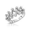 Image 1 : Natural 1.14 CTW Diamond & Baguette Ring 18K White Gold - REF-166W5H