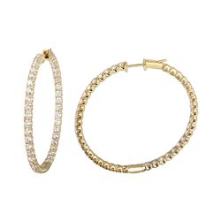 Natural 4.89 CTW Diamond Earrings 14K Yellow Gold - REF-450W9H