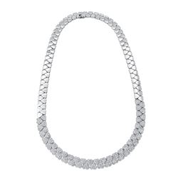Natural 3.70 CTW Diamond Necklace 14K White Gold - REF-631T8X