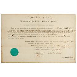 Abraham Lincoln Document Signed