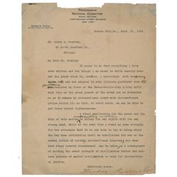 Theodore Roosevelt Typed Letter Signed