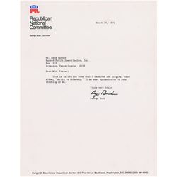 George Bush Typed Letter Signed