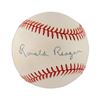 Image 1 : Ronald Reagan Signed Baseball