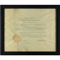 Franklin D. Roosevelt Document Signed