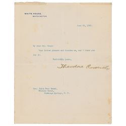 Theodore Roosevelt Typed Letter Signed