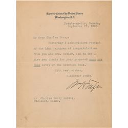 William H. Taft Typed Letter Signed