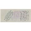 Image 1 : William H. Taft Signed Check