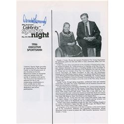 Donald Trump Signed Program