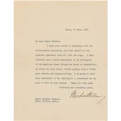 Woodrow Wilson Typed Letter Signed