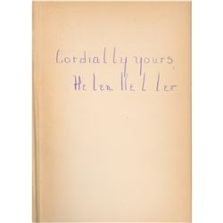 Helen Keller Signed Book