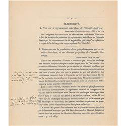 Henri Becquerel Hand-Annotated Booklet