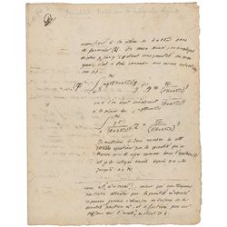 Peter Gustav Lejeune Dirichlet Handwritten Mathematical Manuscript