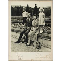 Queen Elizabeth II and Prince Philip Signed Photograph