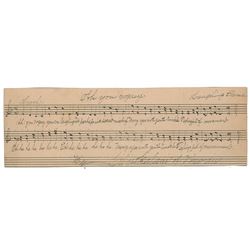 Queen Liliuokalani Autograph Musical Quotation Signed