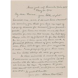 Clara Barton Autograph Letter Signed