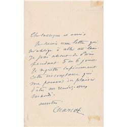 Jean-Martin Charcot Autograph Letter Signed