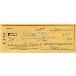 Eliot Ness Signed Check