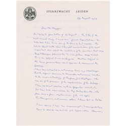 Jan Oort Autograph Letter Signed