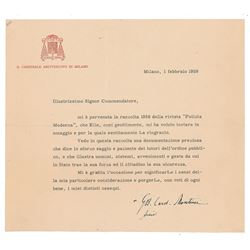 Pope Paul VI Typed Letter Signed