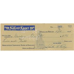 Jack Ruby Signed Check