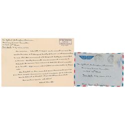 Albert Schweitzer Autograph Letter Signed